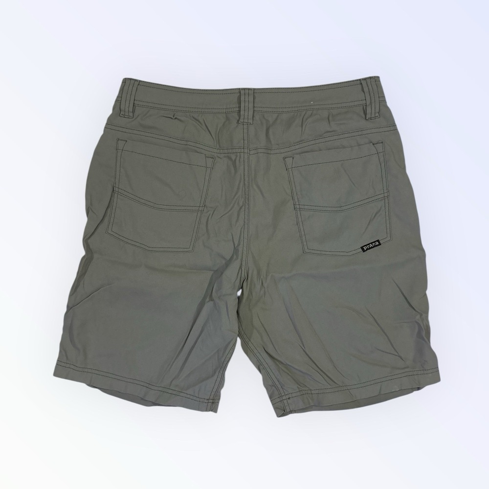PRANA BRION SHORTS MENS 33 BEIGE OUTDOOR HIKING CLIMBING TRAVEL